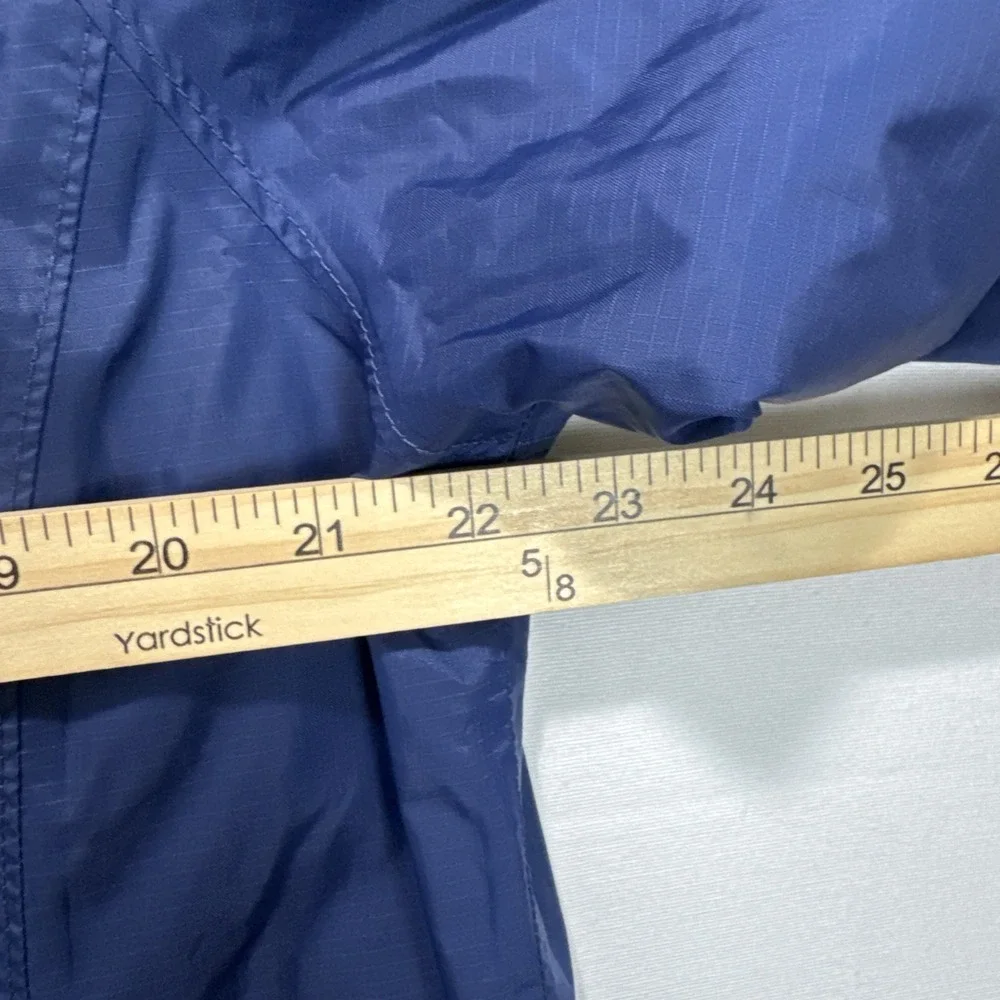L.L. Bean Windbreaker Hoodie Men's M Reg Blue Full Zip Stowaway Jacket‎ Pockets - Picture 6 of 10